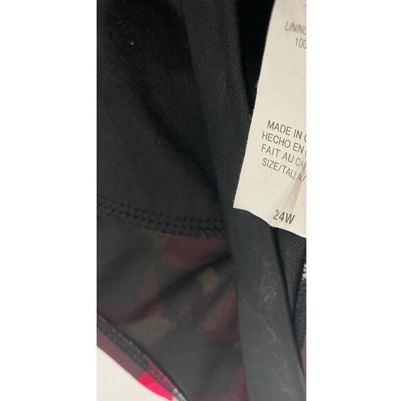 24W Plus Size Beach Native Tankini Top Swimsuit Pink Purple Geometric Swim Wear - Picture 11 of 11